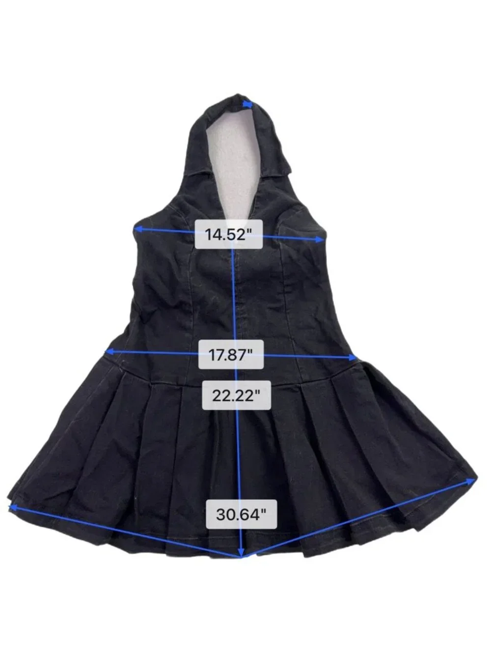 Love Fire Womens Black Cotton Blend Halter Pleated Stylish Fit Size L